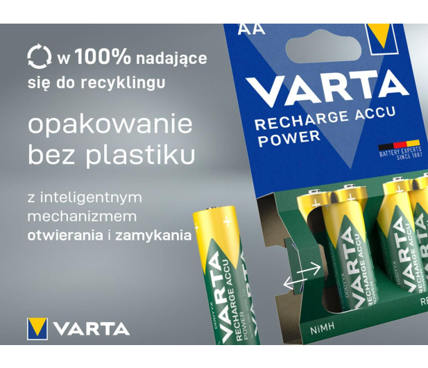 VARTA Recharge Accu Power AAA 1000mAh (2 szt.) 5703301402 - 1456592 - zdjęcie 4